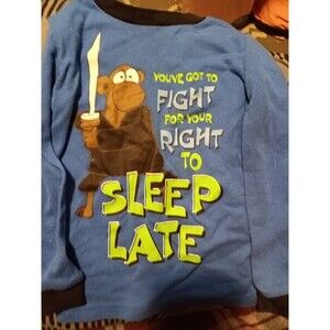 kidget size 3t blue monkey shirt